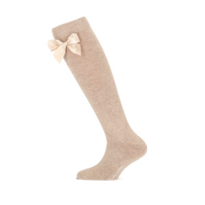yellow-moon-kniekousen-met-satijnen-strik-beige-melange-maat-27-30-1.jpg