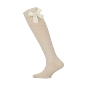 yellow-moon-kniekousen-met-satijnen-strik-licht-beige-melange-maat-35-38-1.jpg